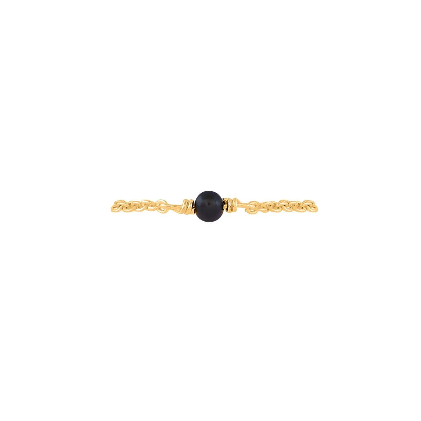 FLOATING PEARL RING gold plated