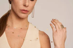Floating Square Wrap Necklace