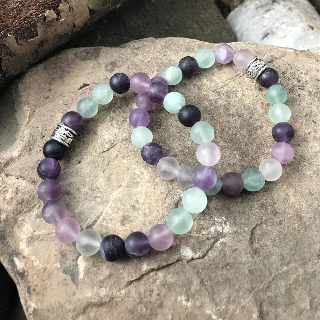 Fluorite Bracelet - Frosted