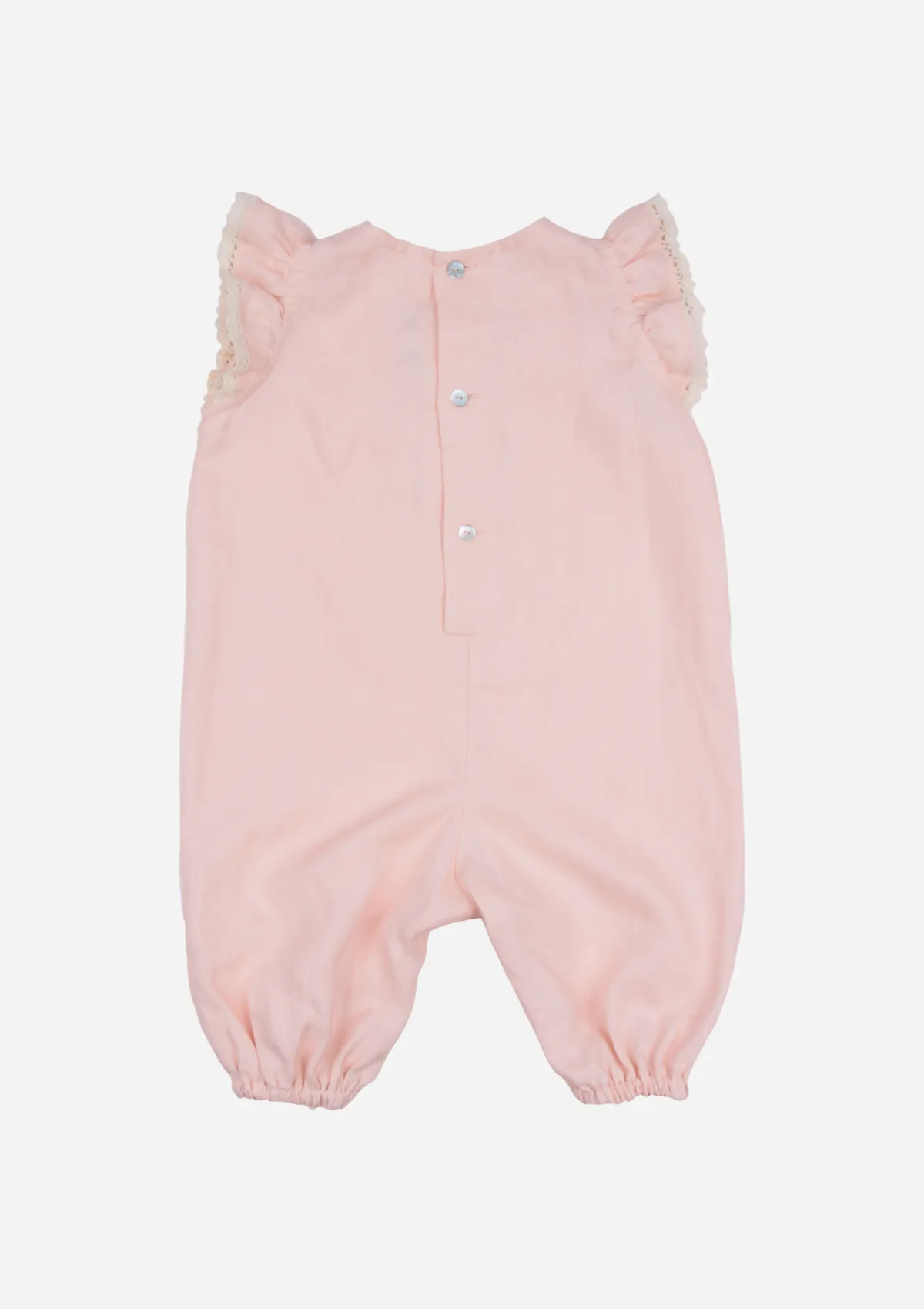 Flutter Sleeve Lace Overall, Peach