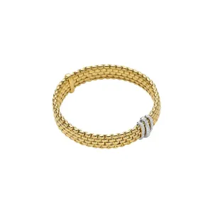 Fope 18k Yellow Gold Panorama Bracelet With Diamonds