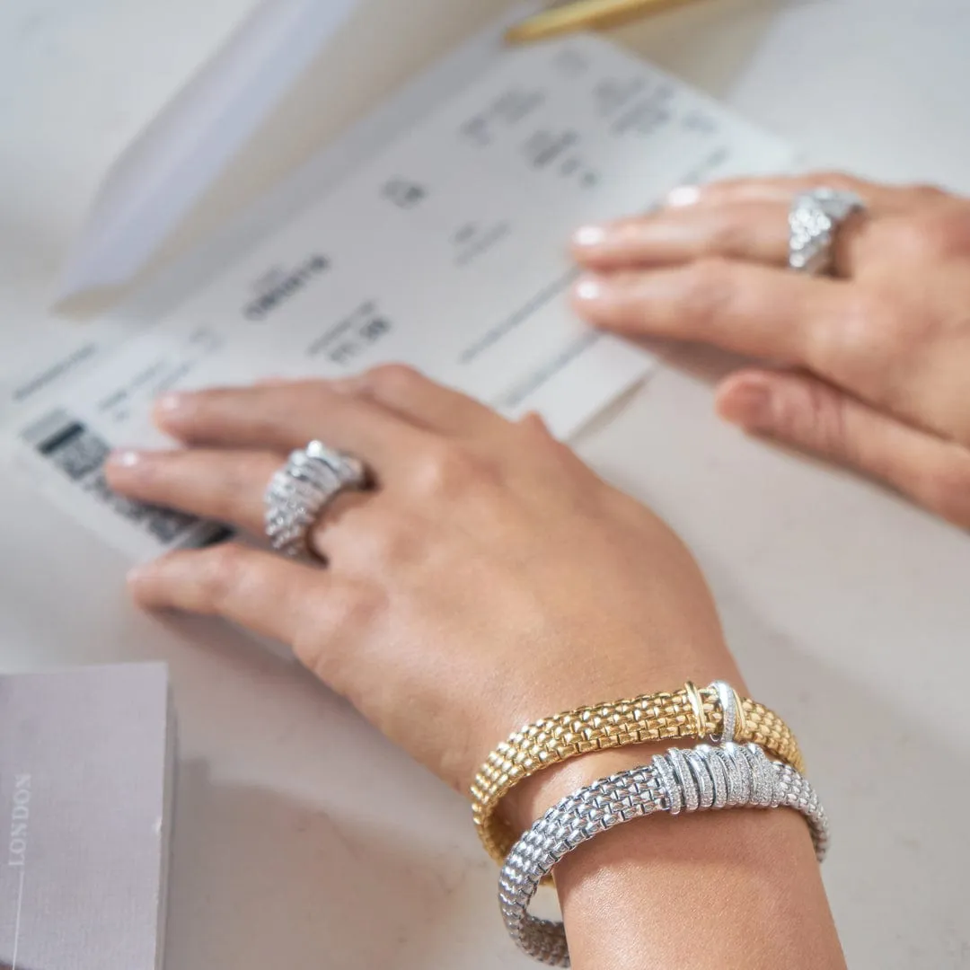 Fope 18k Yellow Gold Panorama Bracelet With Diamonds