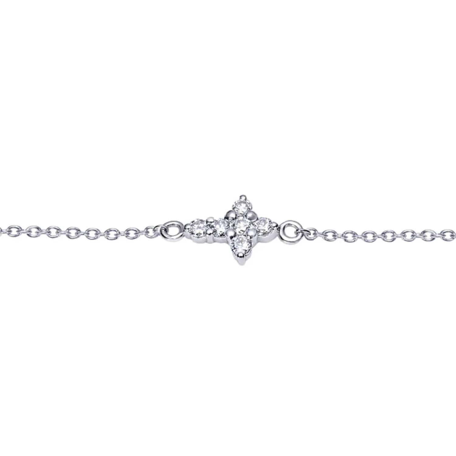 Gabriel & Co. Diamond Cross Tennis Bracelet