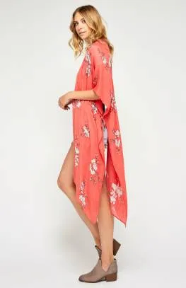 Gentle Fawn Lumiere Wrap Kimono | Sketch Rose of Sharon, White Alyssum Sketch