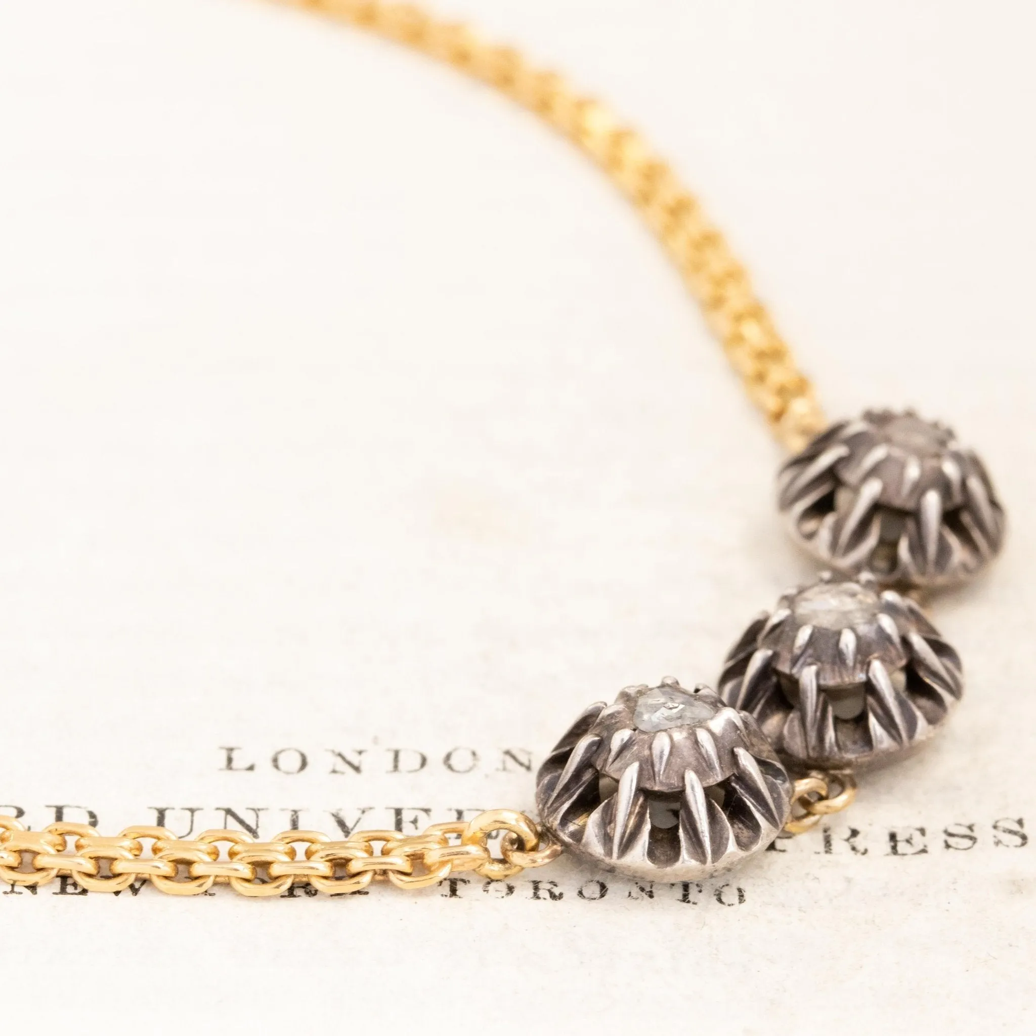 Georgian French Diamond Collet Necklace