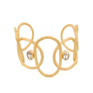 Gold & Diamond Chunky Cuff Bracelet