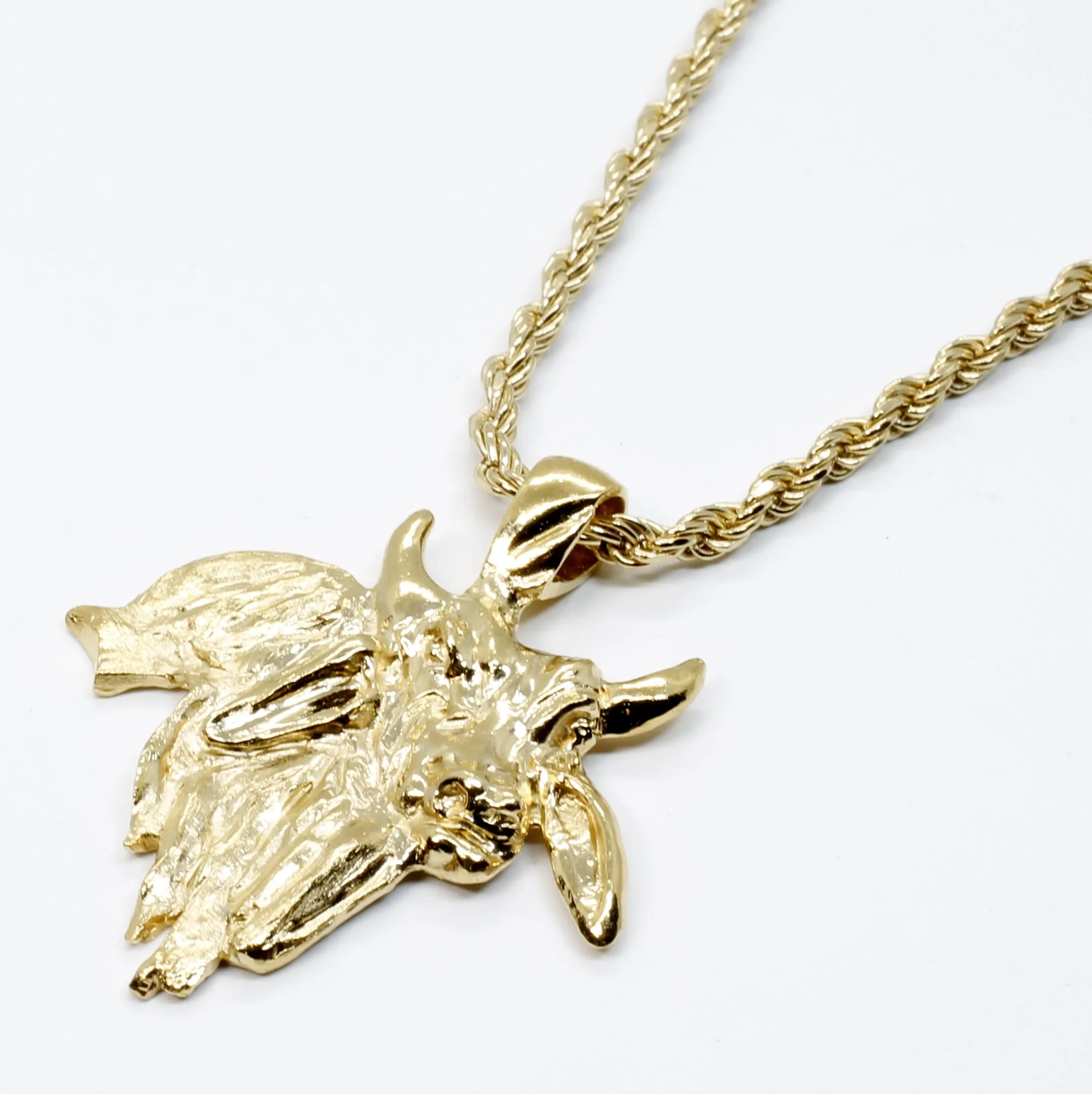 Gold Brahman Bull Necklace for him in 14kt Gold Vermeil