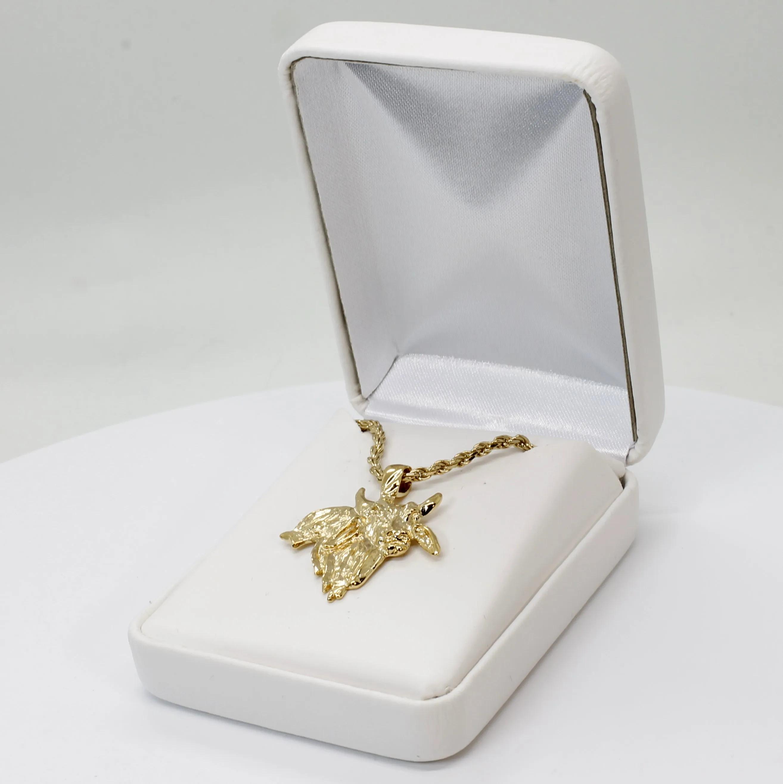 Gold Brahman Bull Necklace for him in 14kt Gold Vermeil