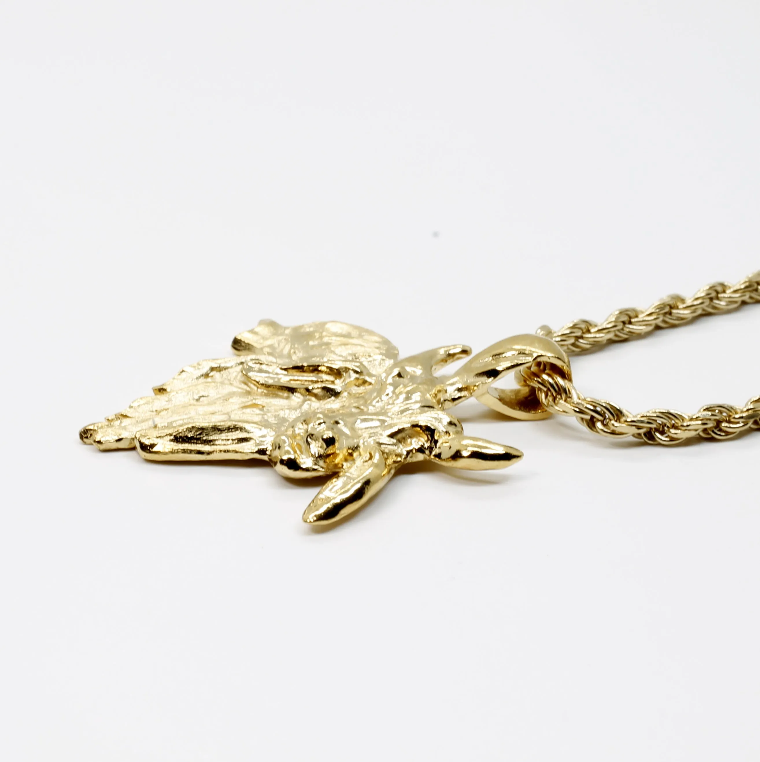 Gold Brahman Bull Necklace for him in 14kt Gold Vermeil