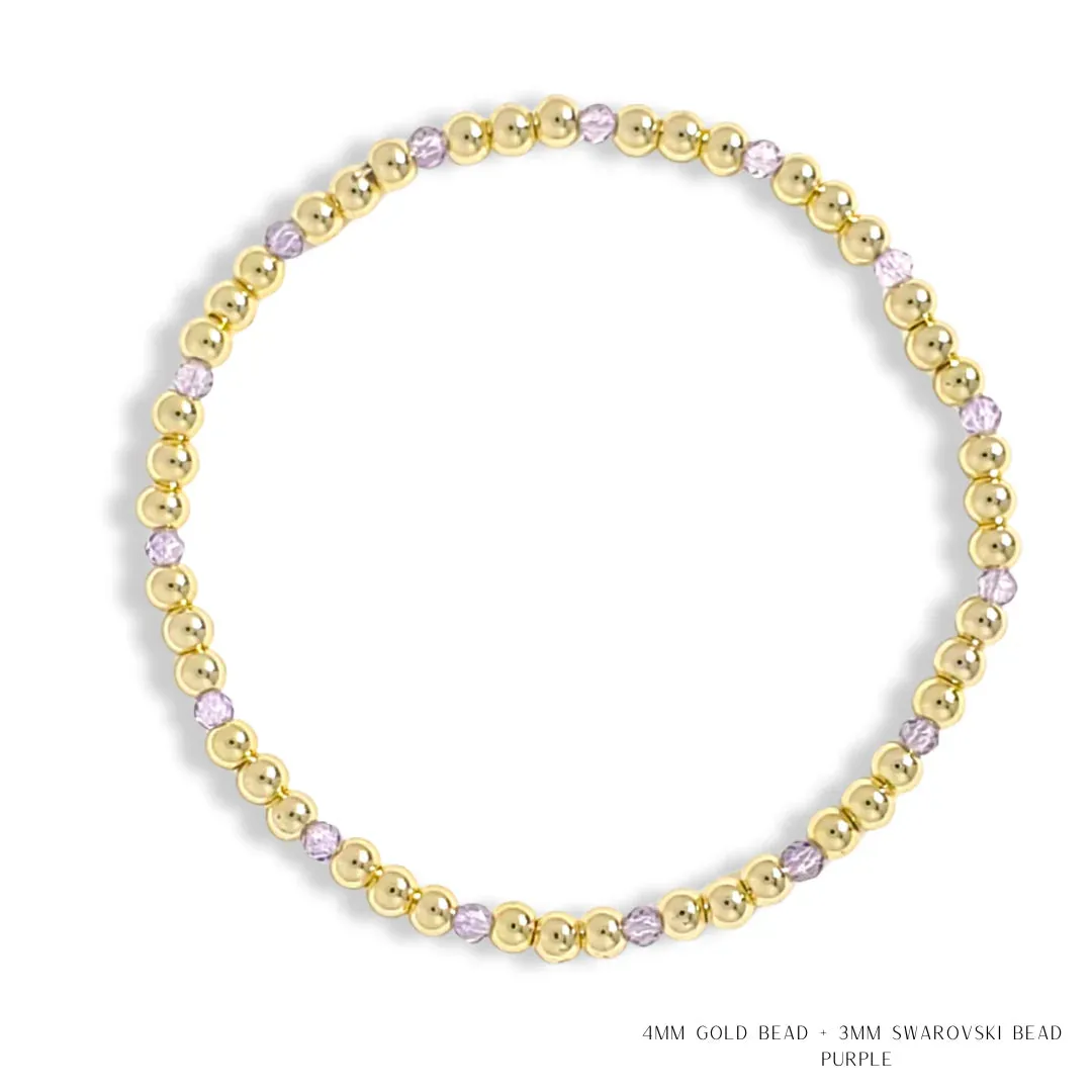 Gold Filled & Crystal Beaded Bracelets Style 1
