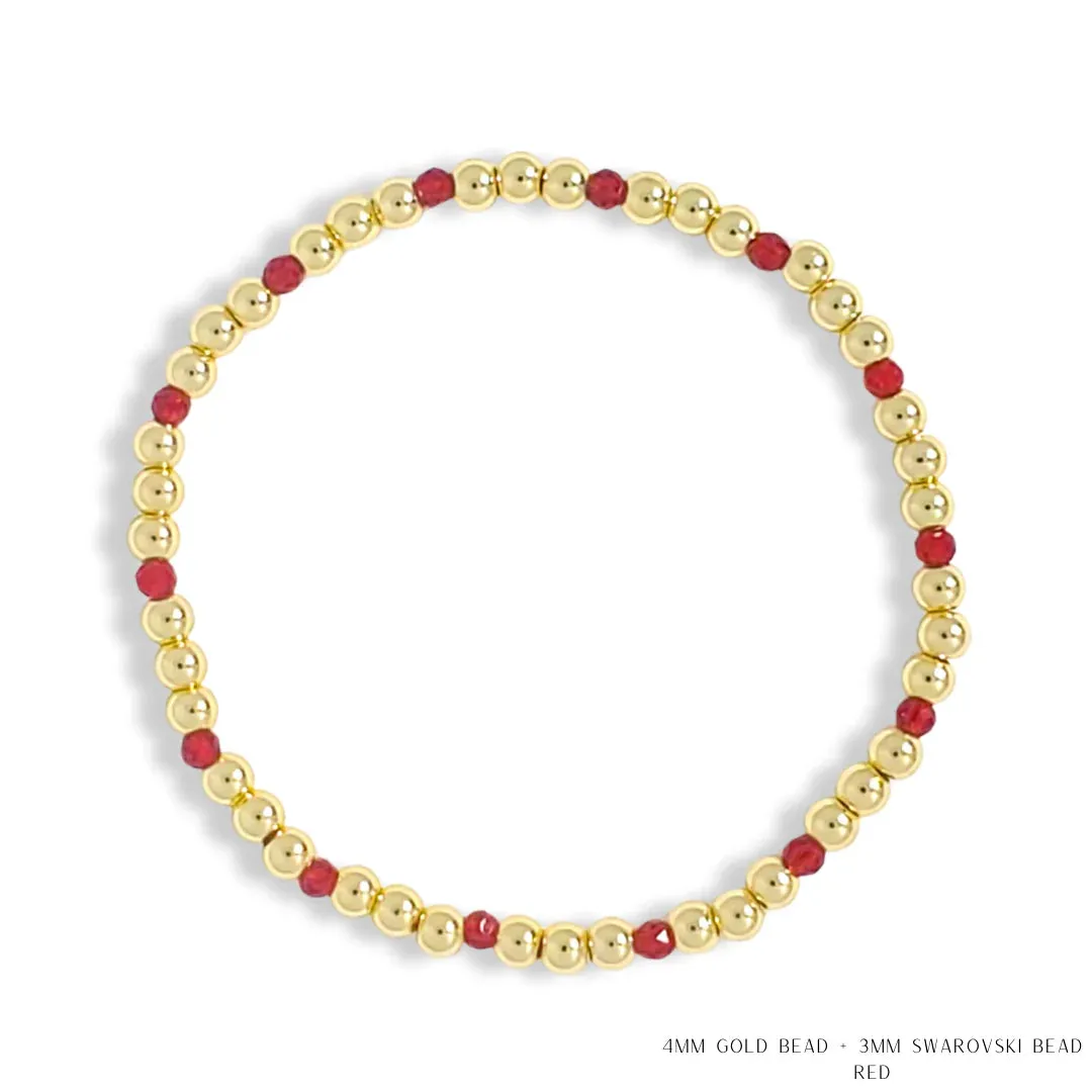 Gold Filled & Crystal Beaded Bracelets Style 1