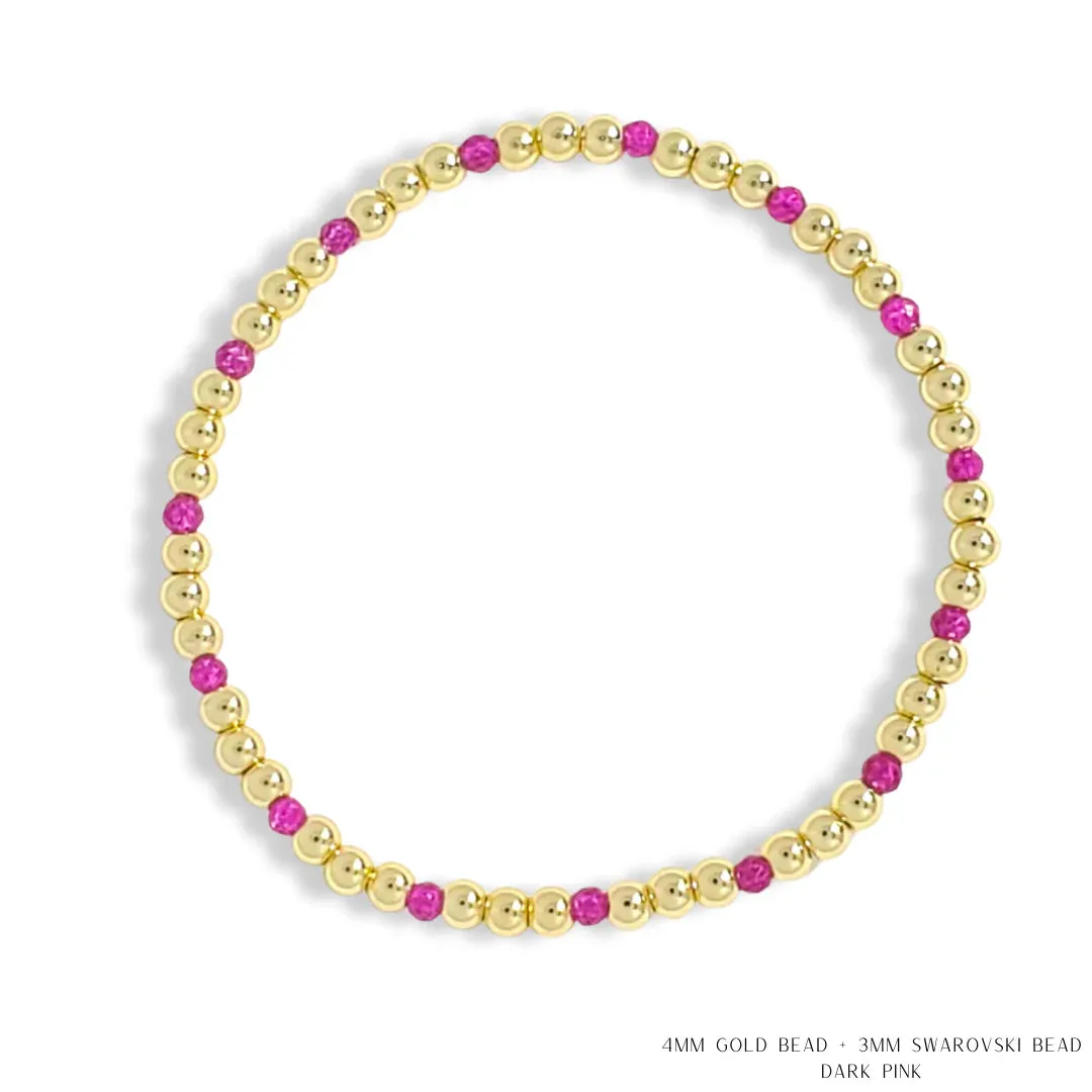 Gold Filled & Crystal Beaded Bracelets Style 1