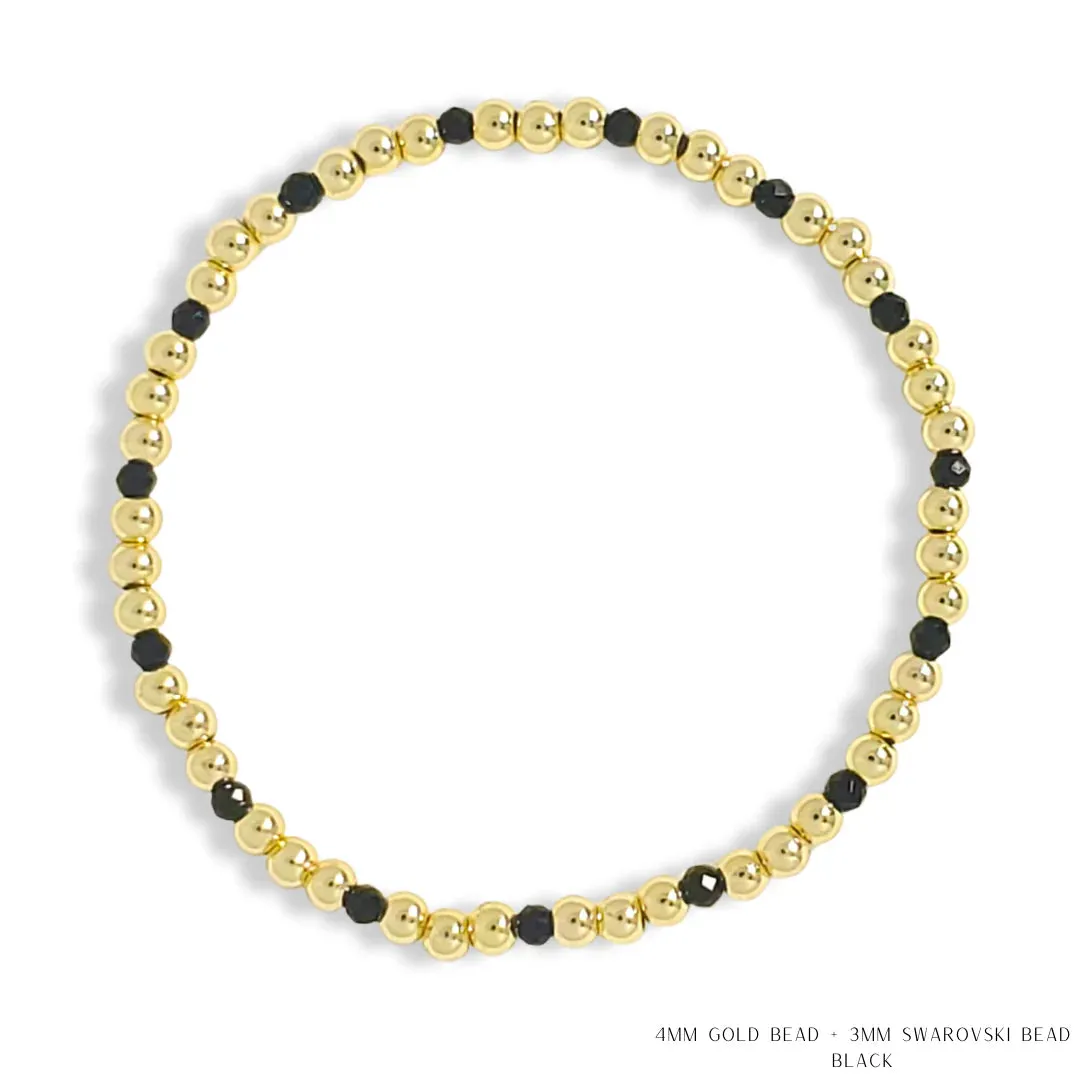 Gold Filled & Crystal Beaded Bracelets Style 1