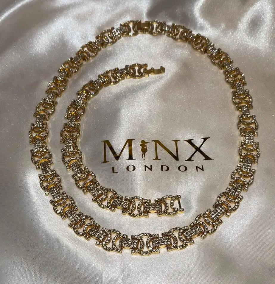Gold Iced Out Chain | Iced Out Necklace | Iced Out Bracelet