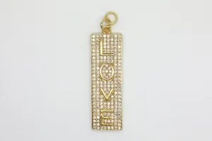 Gold Pave Long Love Charm
