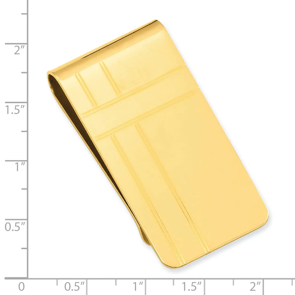 Gold Plated Criss Cross Engravable Money Clip