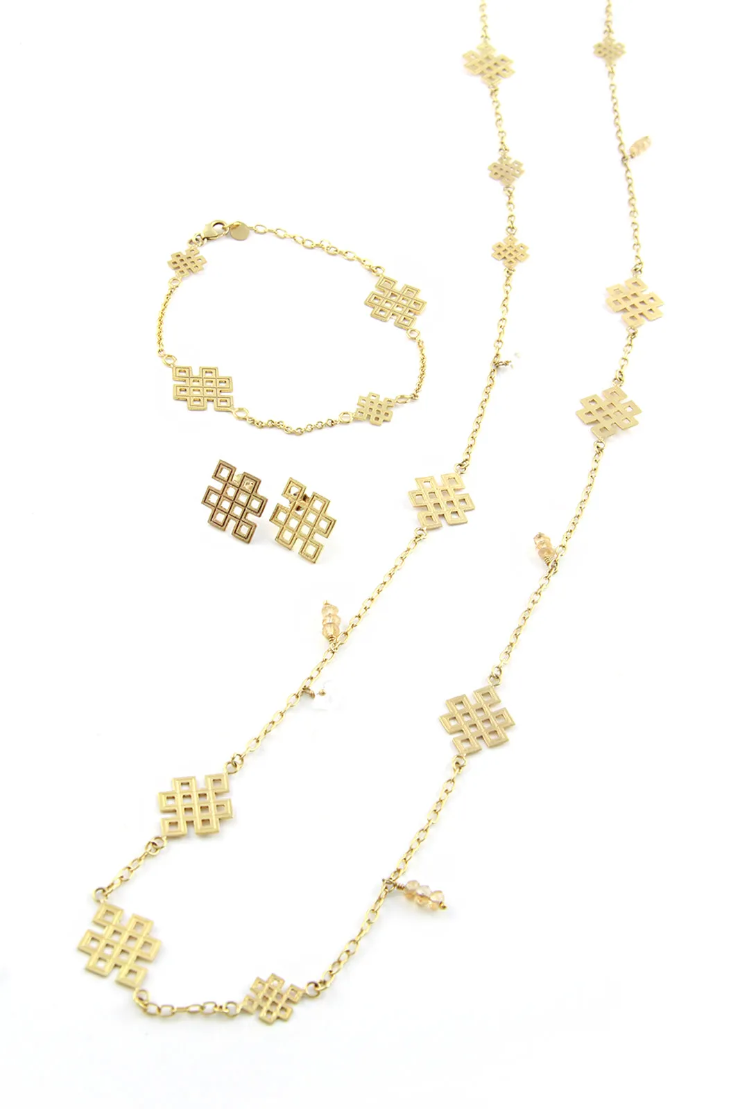 Gold Plated Endless Knot Bracelet