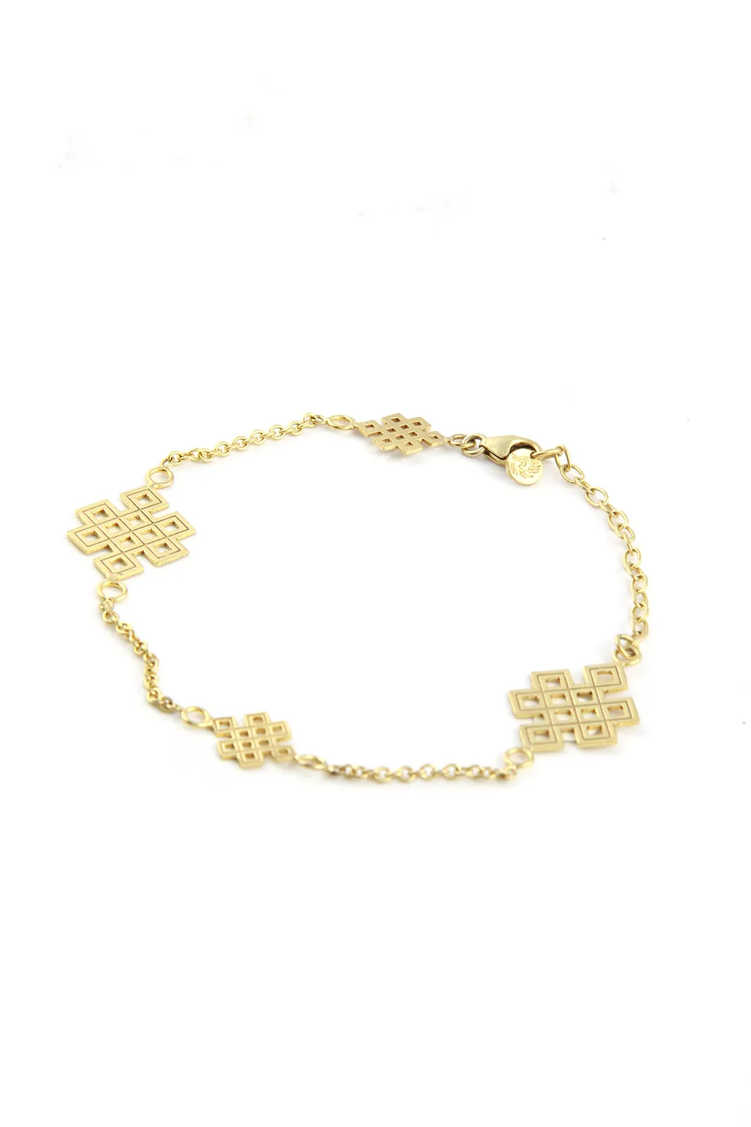 Gold Plated Endless Knot Bracelet