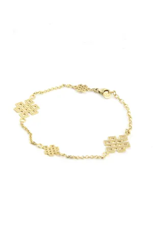 Gold Plated Endless Knot Bracelet
