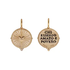 Gold Shining Heart Charm