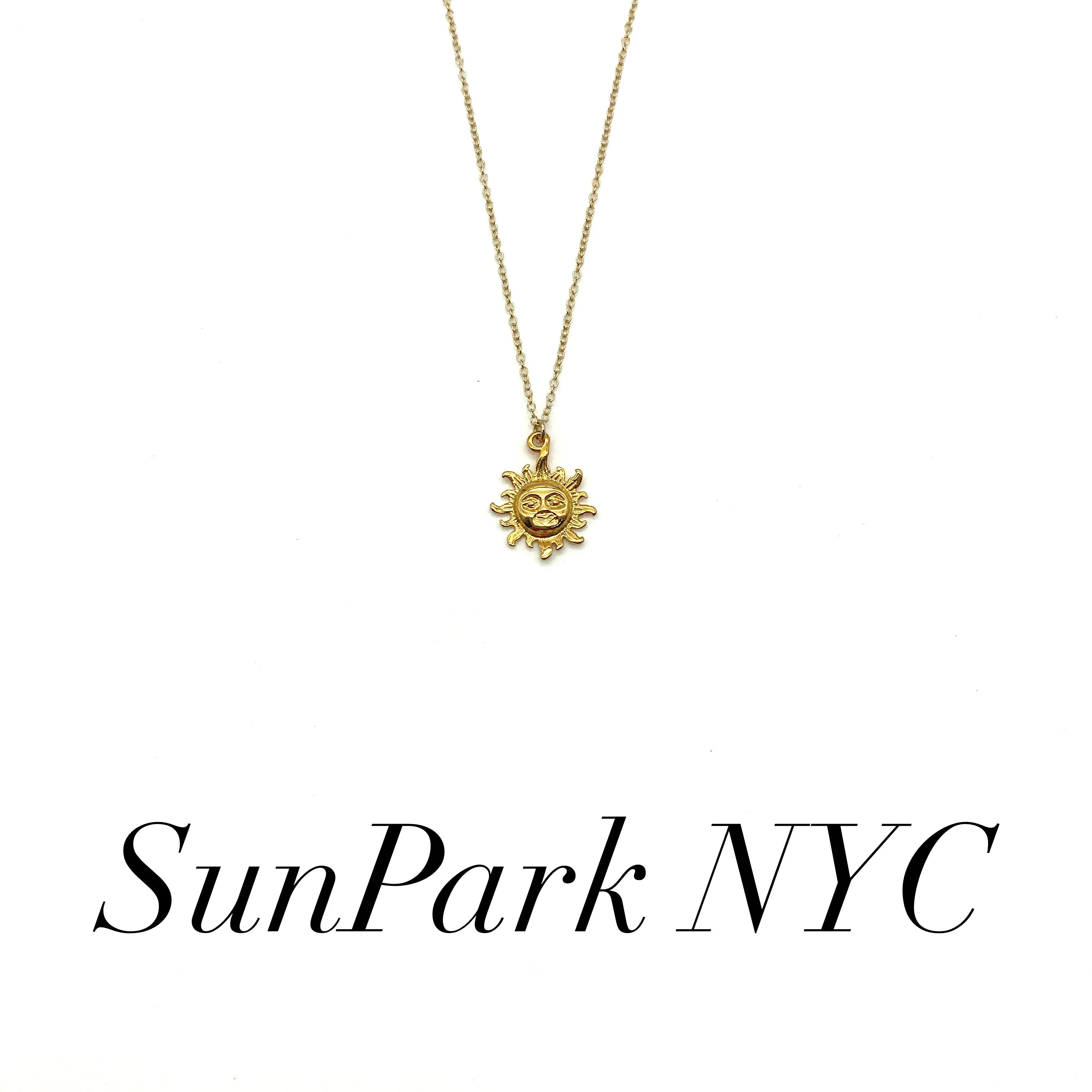 Gold Shining Sun Necklace