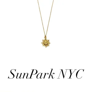 Gold Shining Sun Necklace