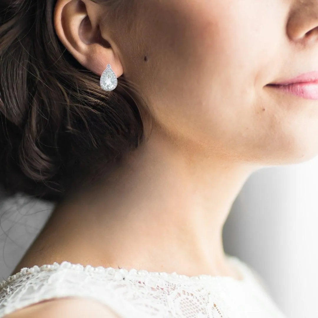 Green Amethyst Oval Earrings