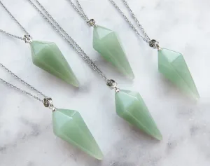 Green aventurine pendant necklace