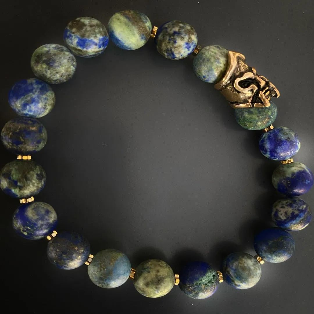 Green Earth Warrior Beaded Men Bracelet