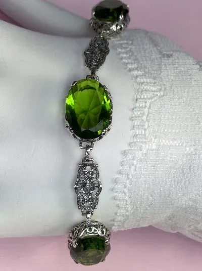 Green Peridot Edwardian Bracelet #B70