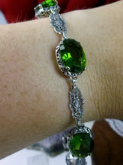 Green Peridot Edwardian Bracelet #B70