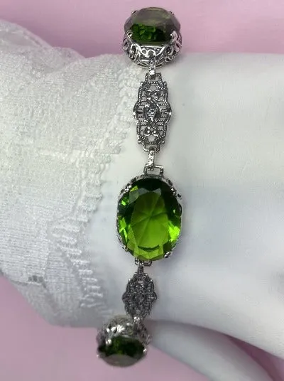 Green Peridot Edwardian Bracelet #B70