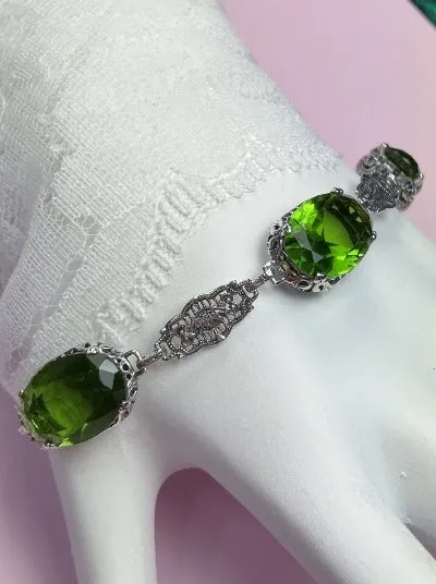 Green Peridot Edwardian Bracelet #B70