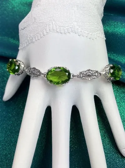 Green Peridot Edwardian Bracelet #B70