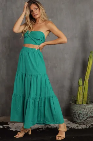 Griselda Green Ruffle Skirt