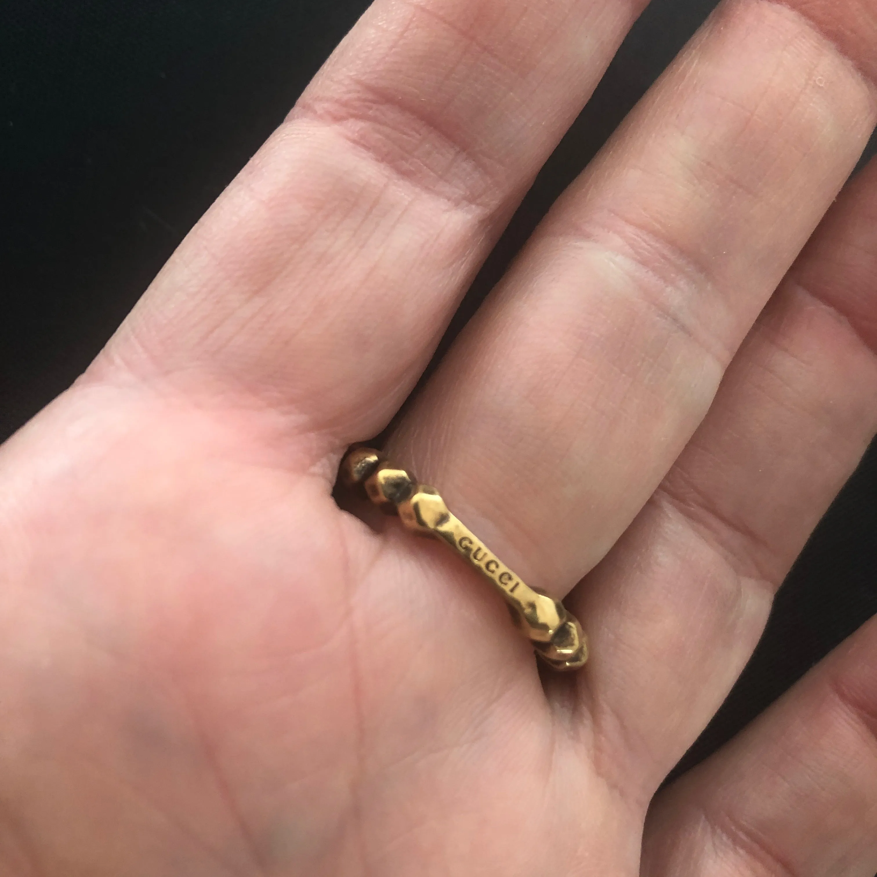 Gucci Pearl Pineapple Ring in Gold