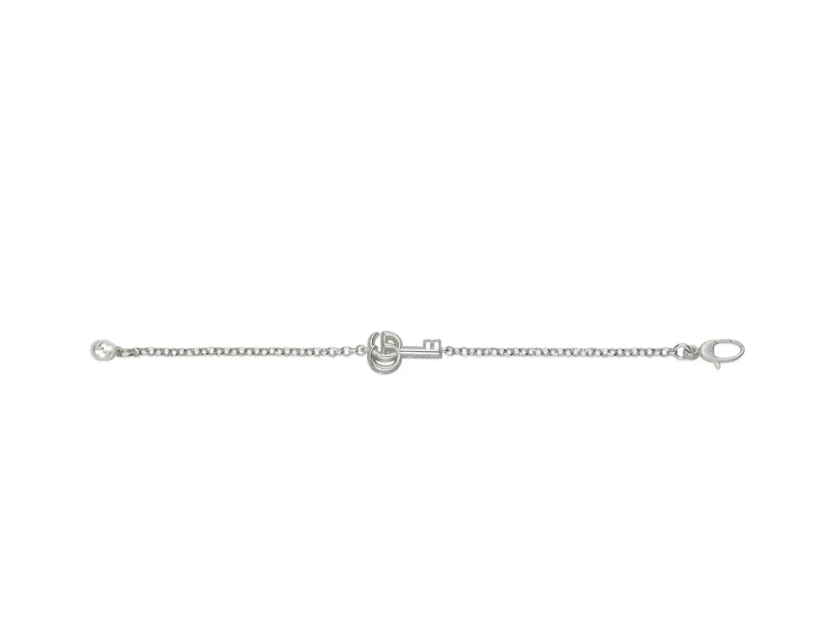 Gucci Silver Marmont GG Key Bracelet 6.5"