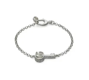 Gucci Silver Marmont GG Key Bracelet 6.5"