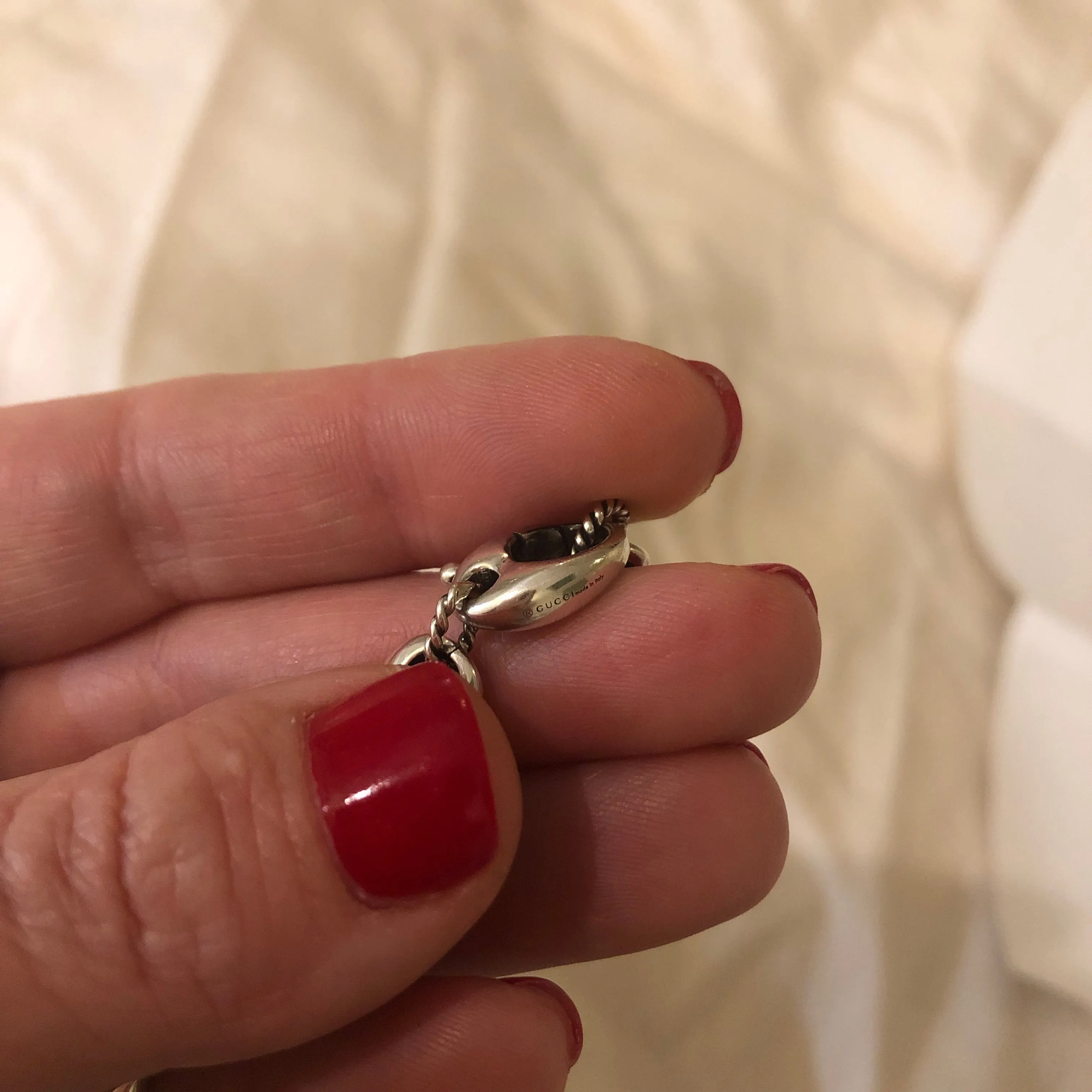 Gucci Sterling Silver Marina Chain Link Bracelet