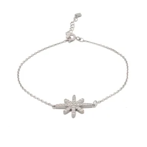 Guidance Star Sterling Silver & Diamond Chain Bracelet