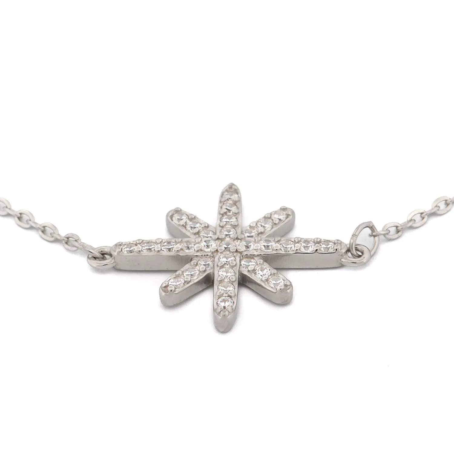 Guidance Star Sterling Silver & Diamond Chain Bracelet