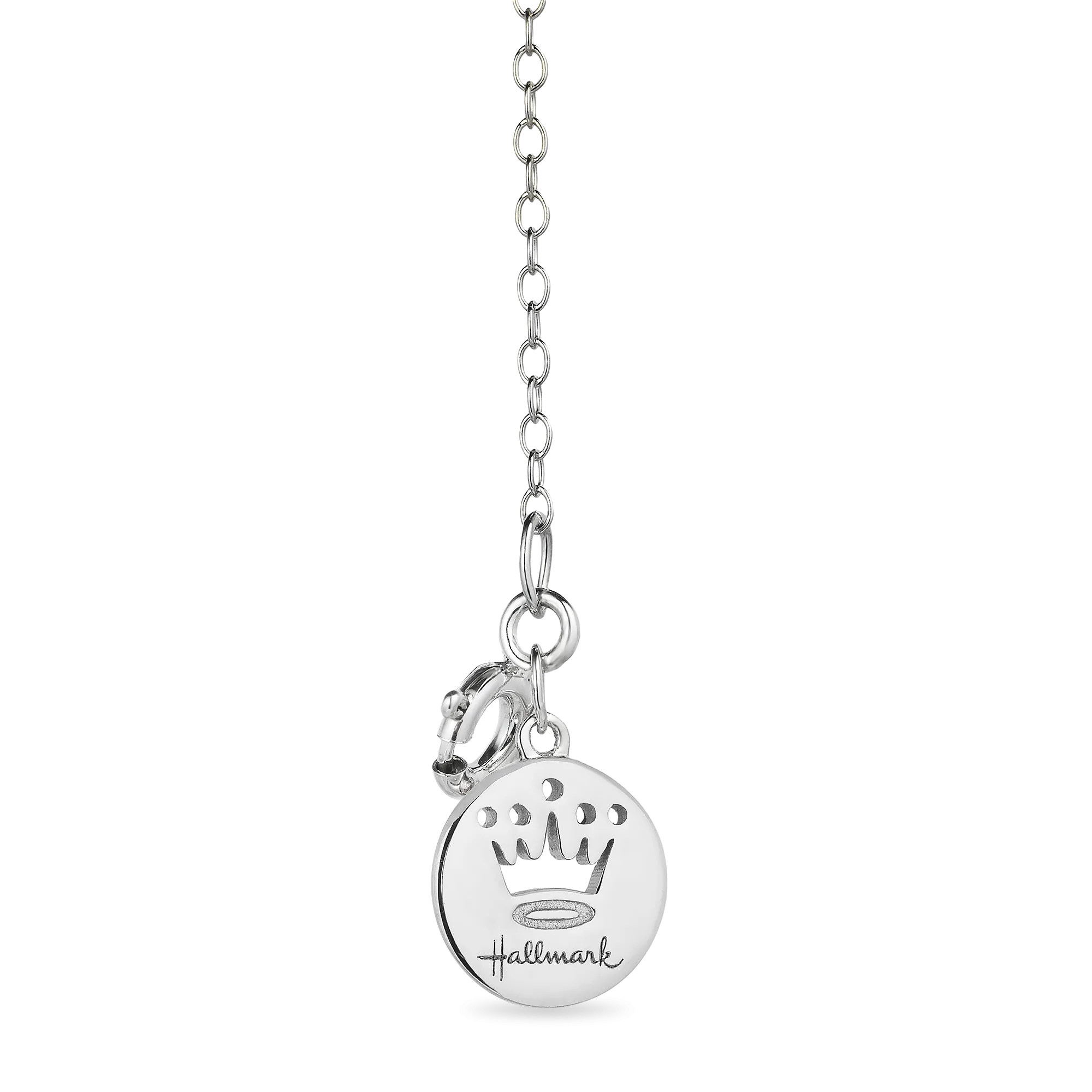 Hallmark Fine Jewelry Guiding Spirit Ornate Cross Pendant in Carved Mother of Pearl and Sterling Silver with Diamonds and Created Ruby