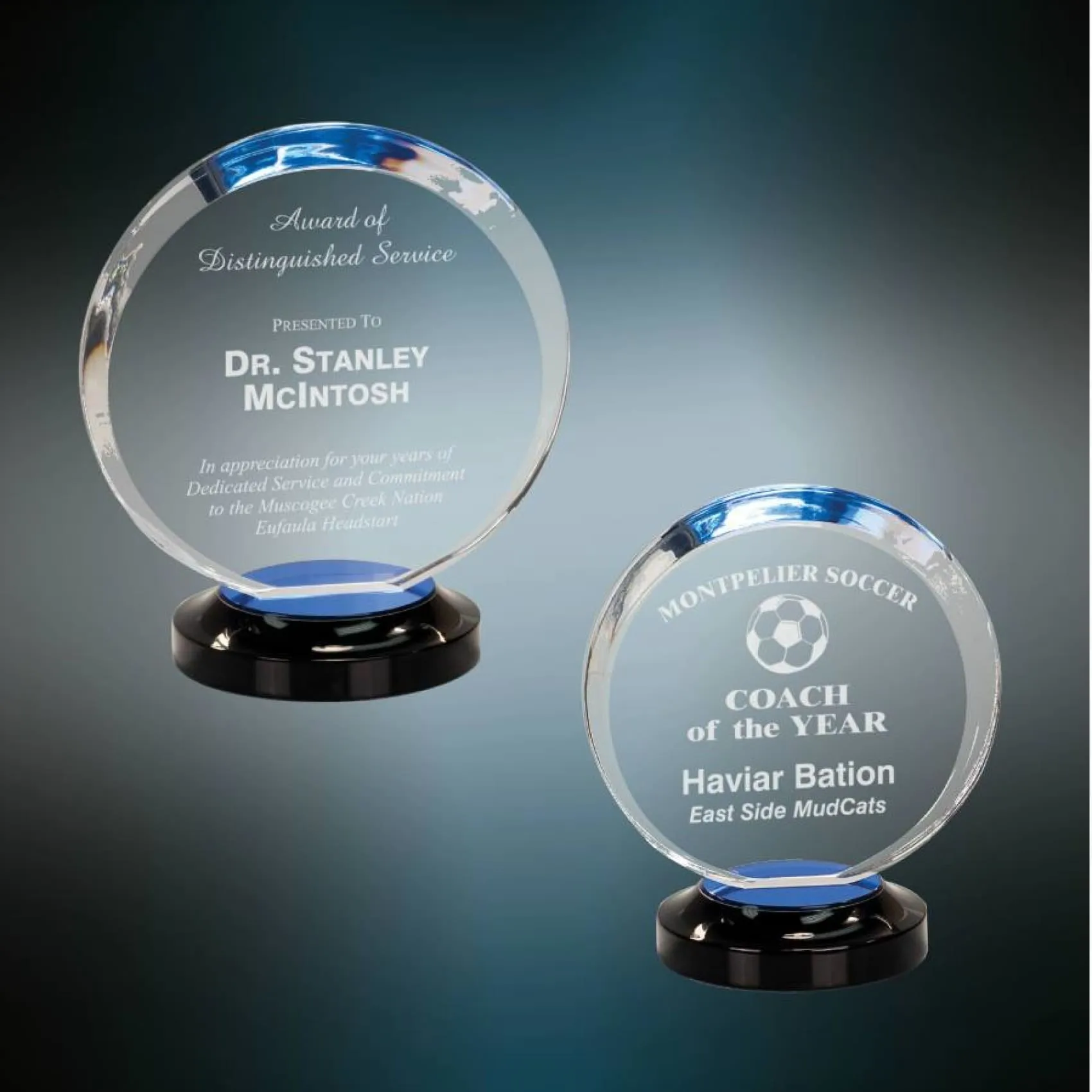 Halo Acrylic Award with Mirrored Base