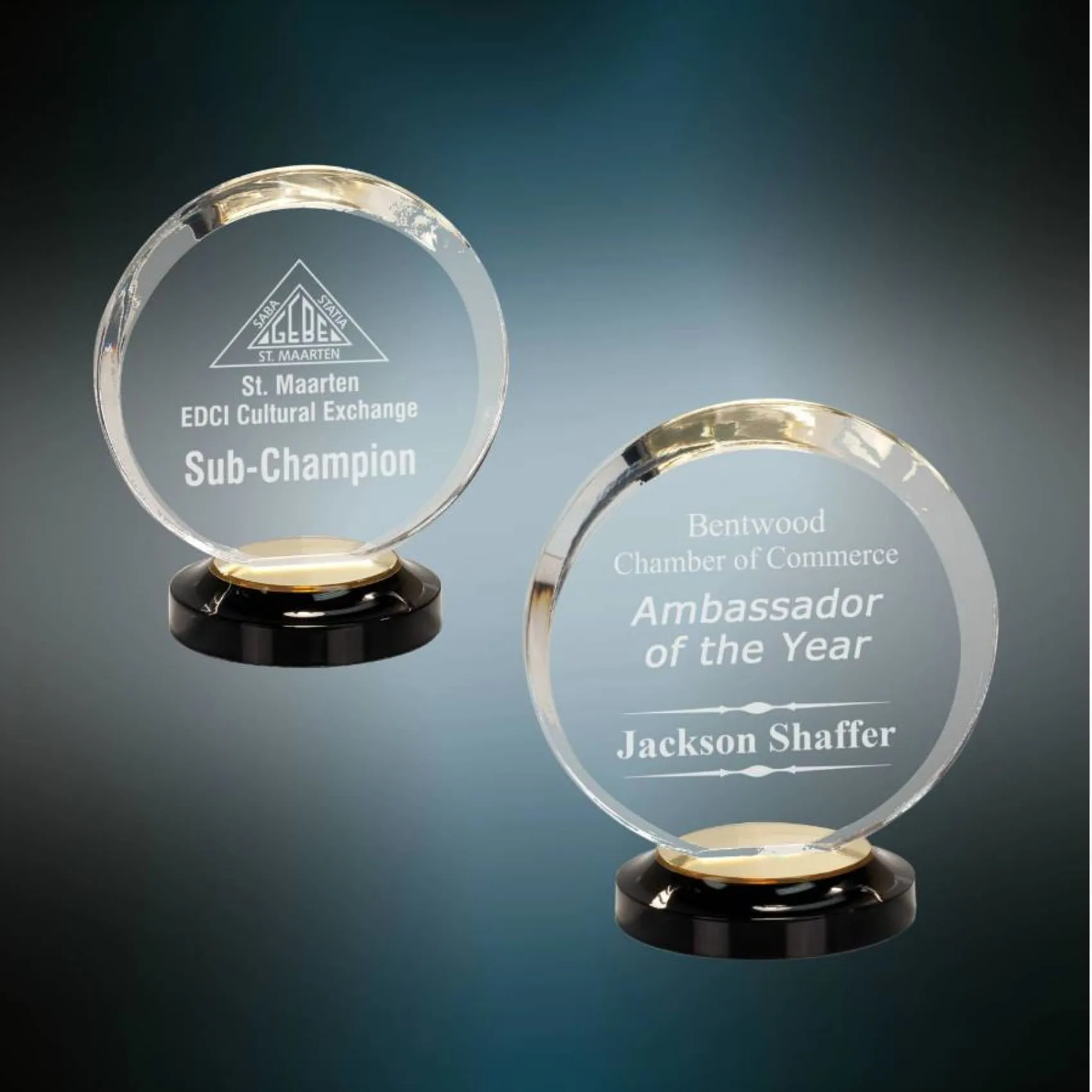 Halo Acrylic Award with Mirrored Base