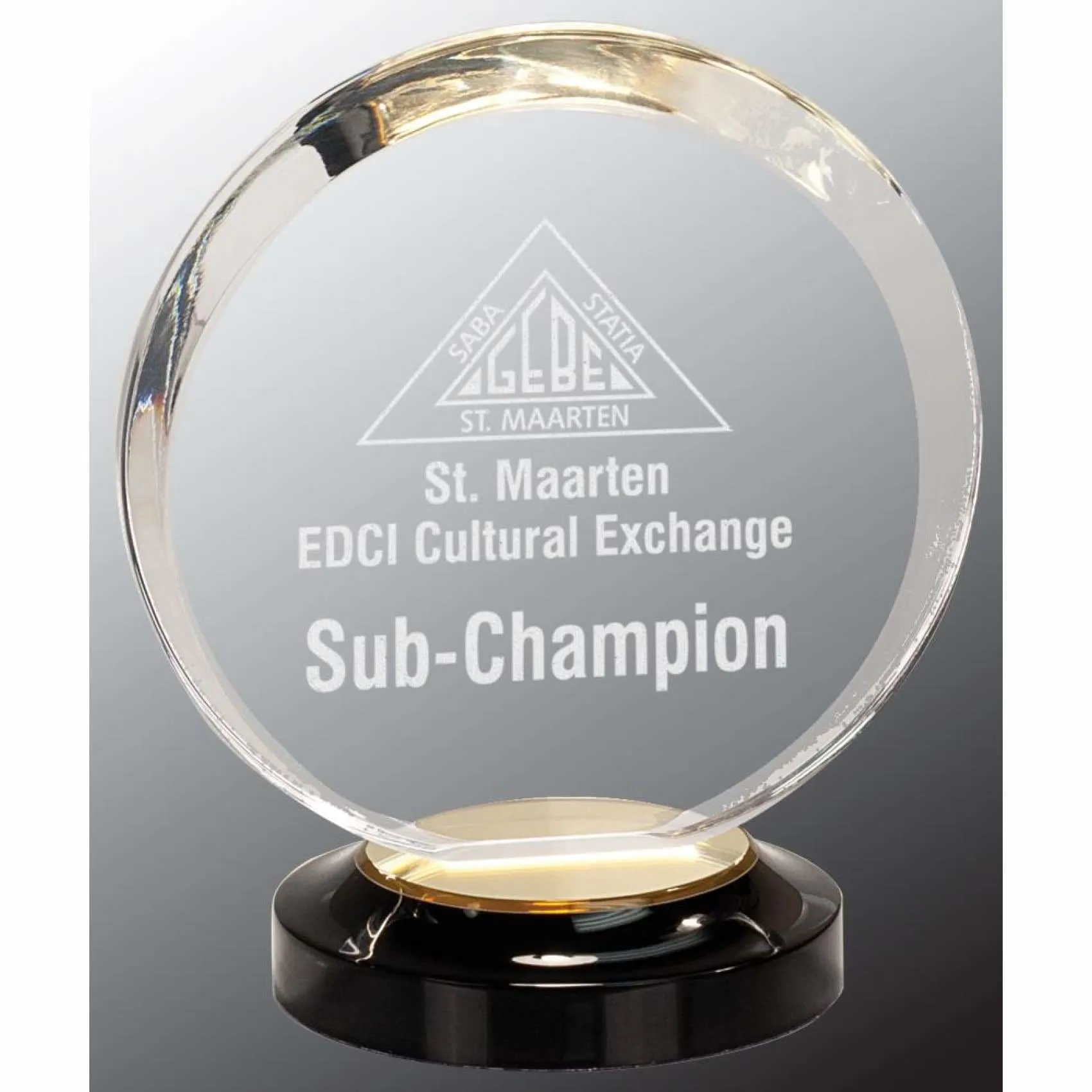 Halo Acrylic Award with Mirrored Base