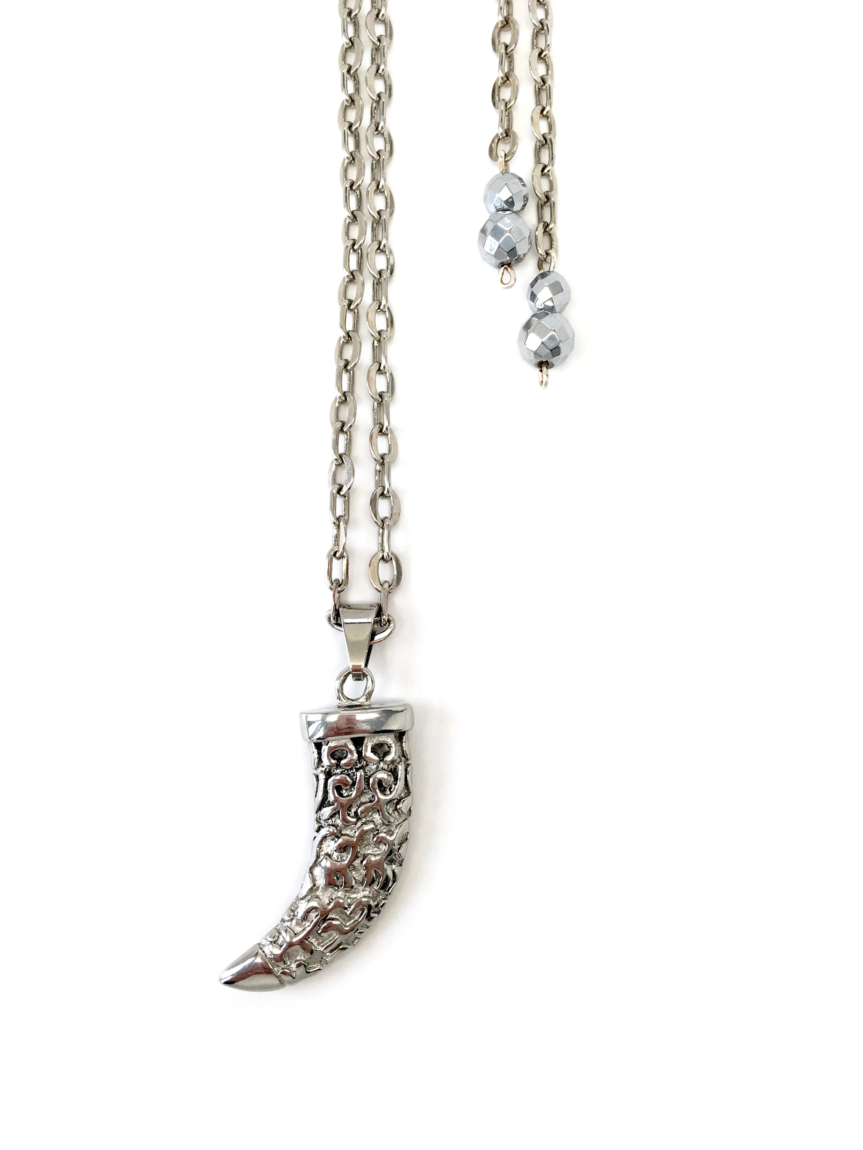 Hand Carved Horn Necklace