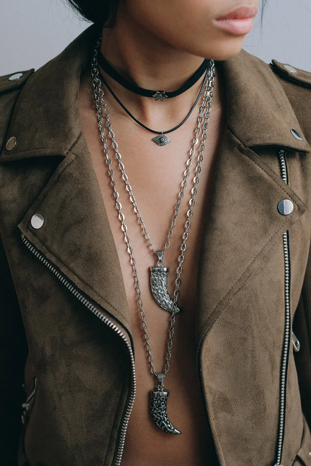 Hand Carved Horn Necklace
