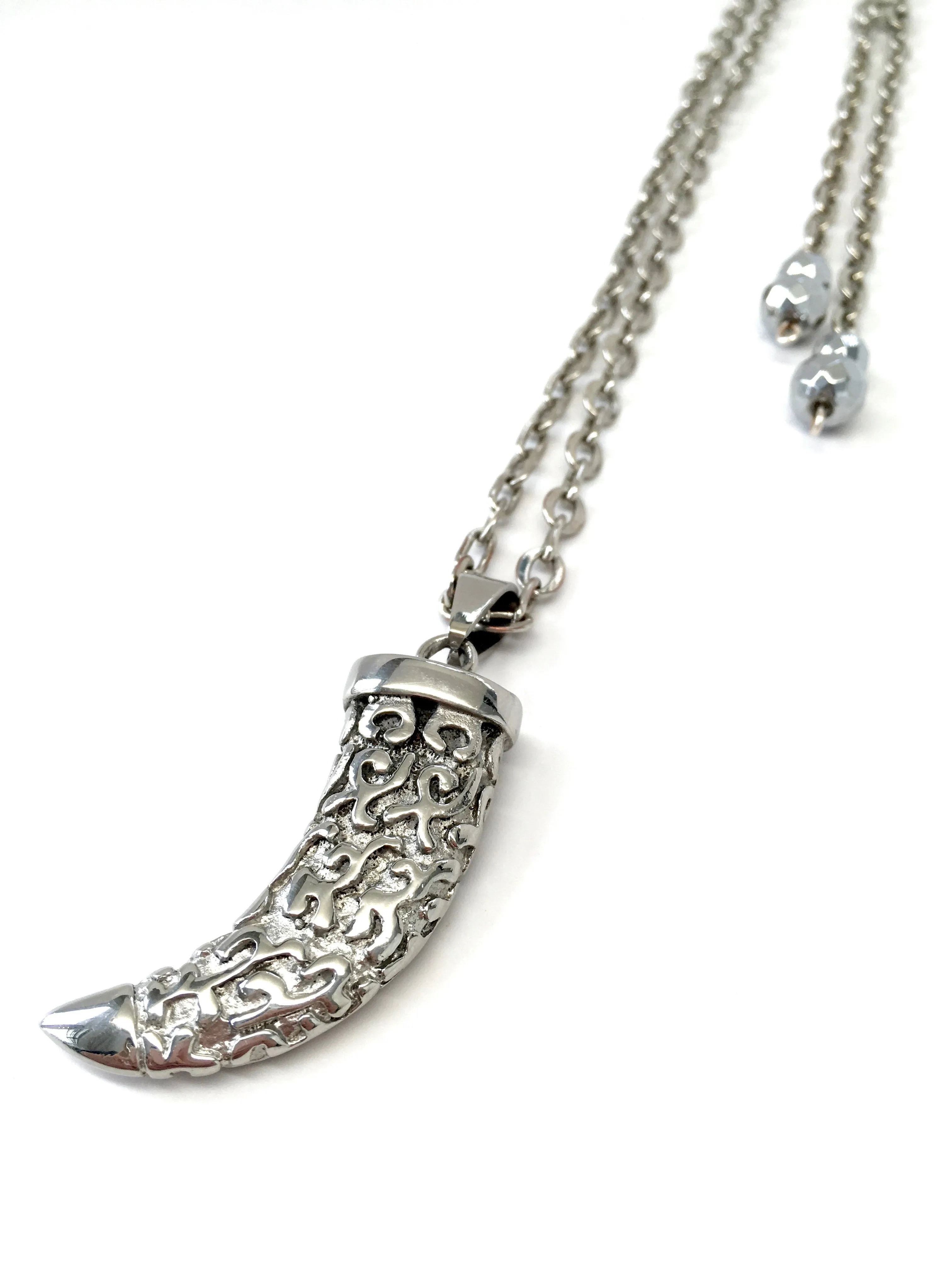 Hand Carved Horn Necklace