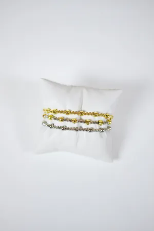 HD Silver and Gold Mix Bracelet Set