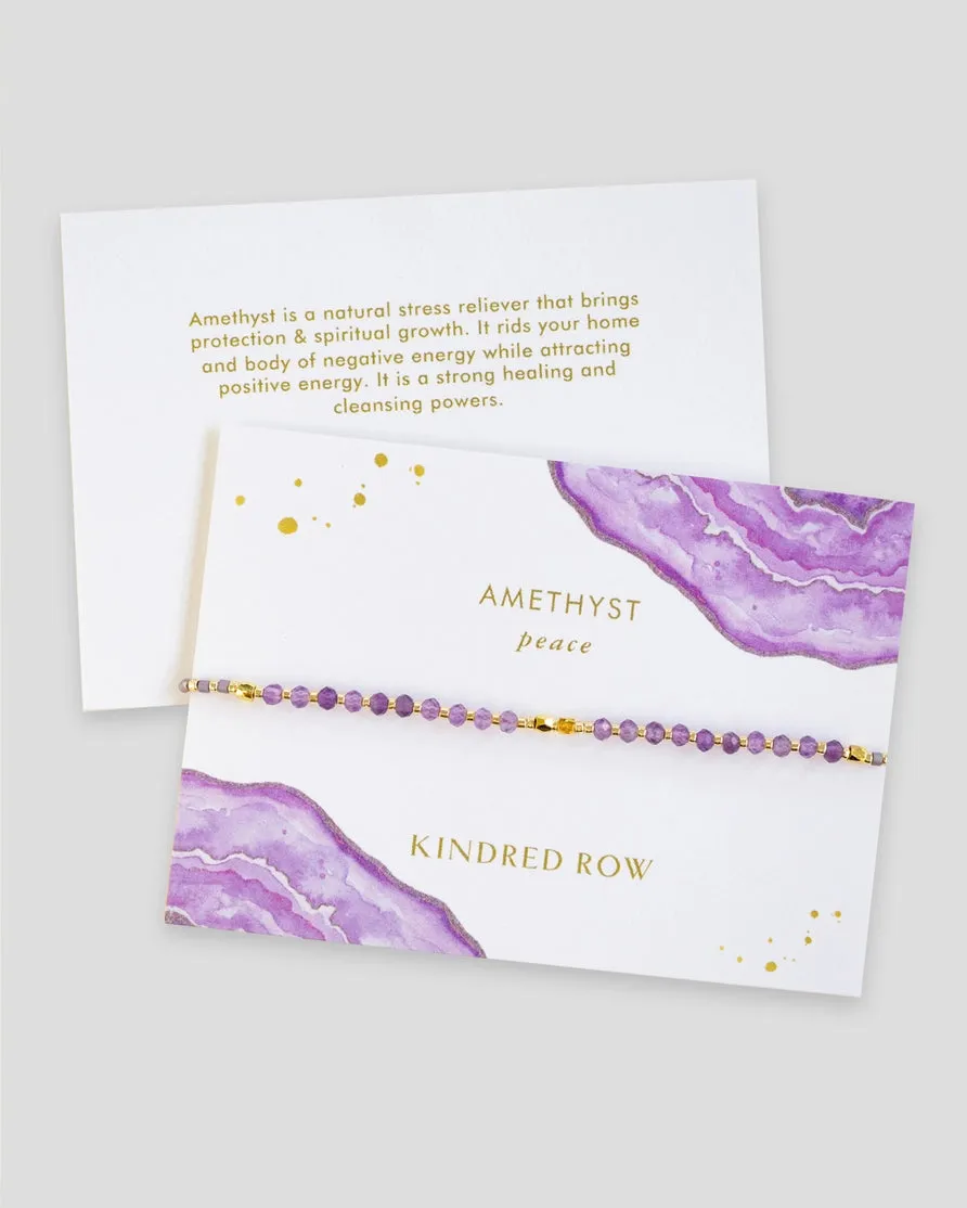 Healing Gemstone Stacking Bracelet - Amethyst